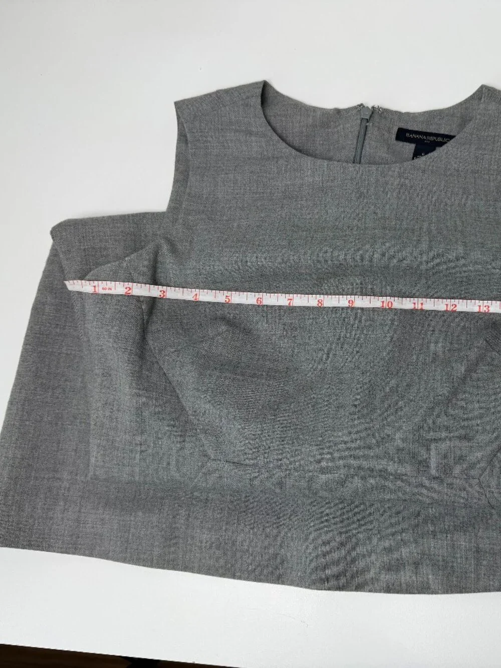 Banana Republic Gray Sleeveless Midi Sheath Dress - Picture 6 of 7